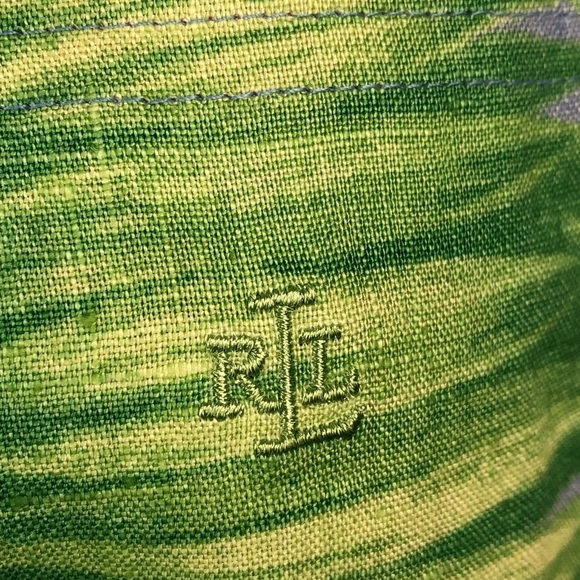 Vntg. Lauren Ralph Lauren Linen 2 Pc. Short Set - Picture 8 of 11